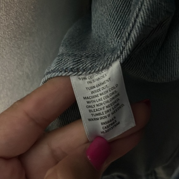 TREASURE & BOND distressed Light Wash jean jacket size Large - Picture 3 of 4